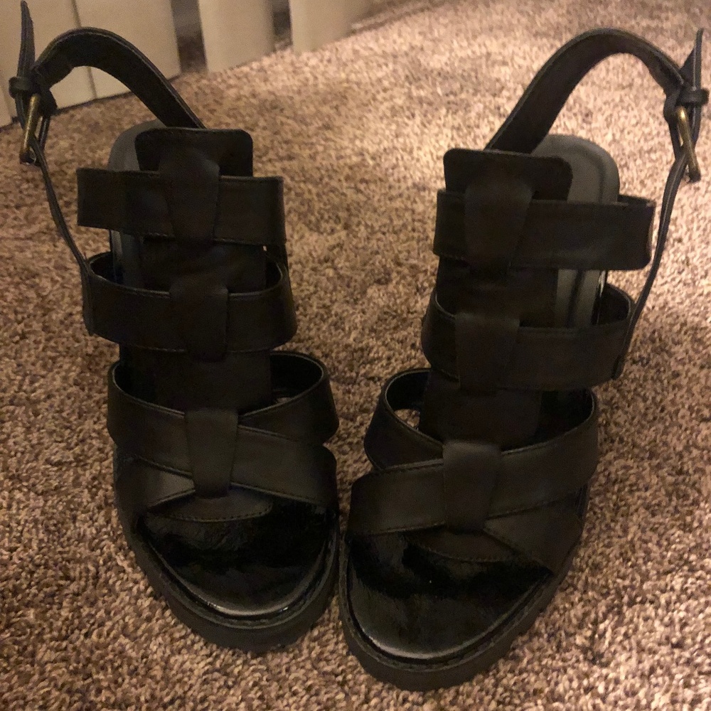 Kesara Black  High Heel Sandals New Size 8